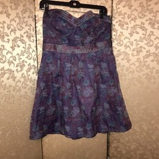 24 HOUR SALE! Free People Purple Multi-Color Floral Faux Tapestry Dress Size 12