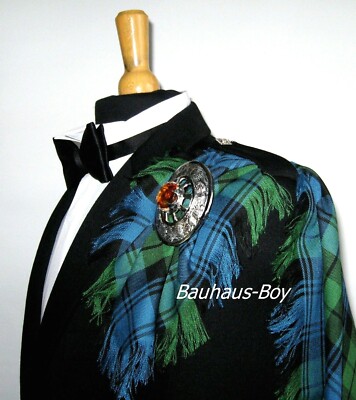 FLY PLAID TARTAN CAMPBELL CLAN ALTER FRANSENKILT HERGESTELLT IN SCHOTTLAND HERRENBEKLEIDUNG