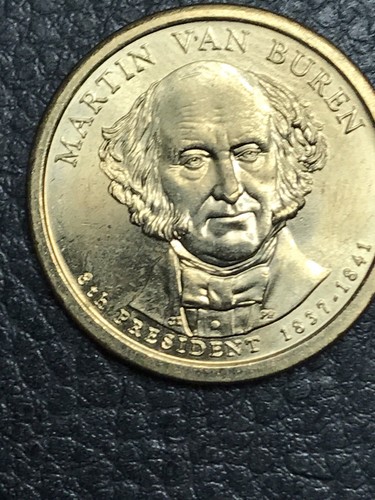 2008 P Martin Van Buren Presidential Dollar Coin ERROR WEAK EDGE LETTERING #0014 - Picture 5 of 5