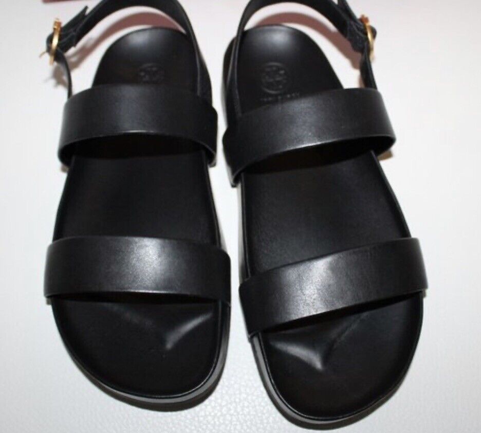 TORY BURCH 88339 BLACK CALF LEATHER SPORT SANDALS Was $279 TORY BURCH 88339 BLACK CALF LEATHER SPORT SANDALS Was $279
