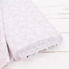 Threadart Cotton Quilting Fabric By The Yard - Vintage - White Marble