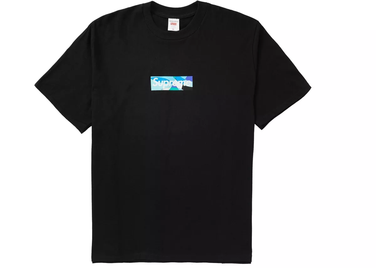 Supreme Emilio Pucci Box Logo Tee BLACK/BLUE Size M Medium *BOGO