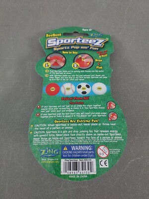 Zing ZeeBeez Sporteez Jumping Popping Half Soccer Ball Toy Sealed