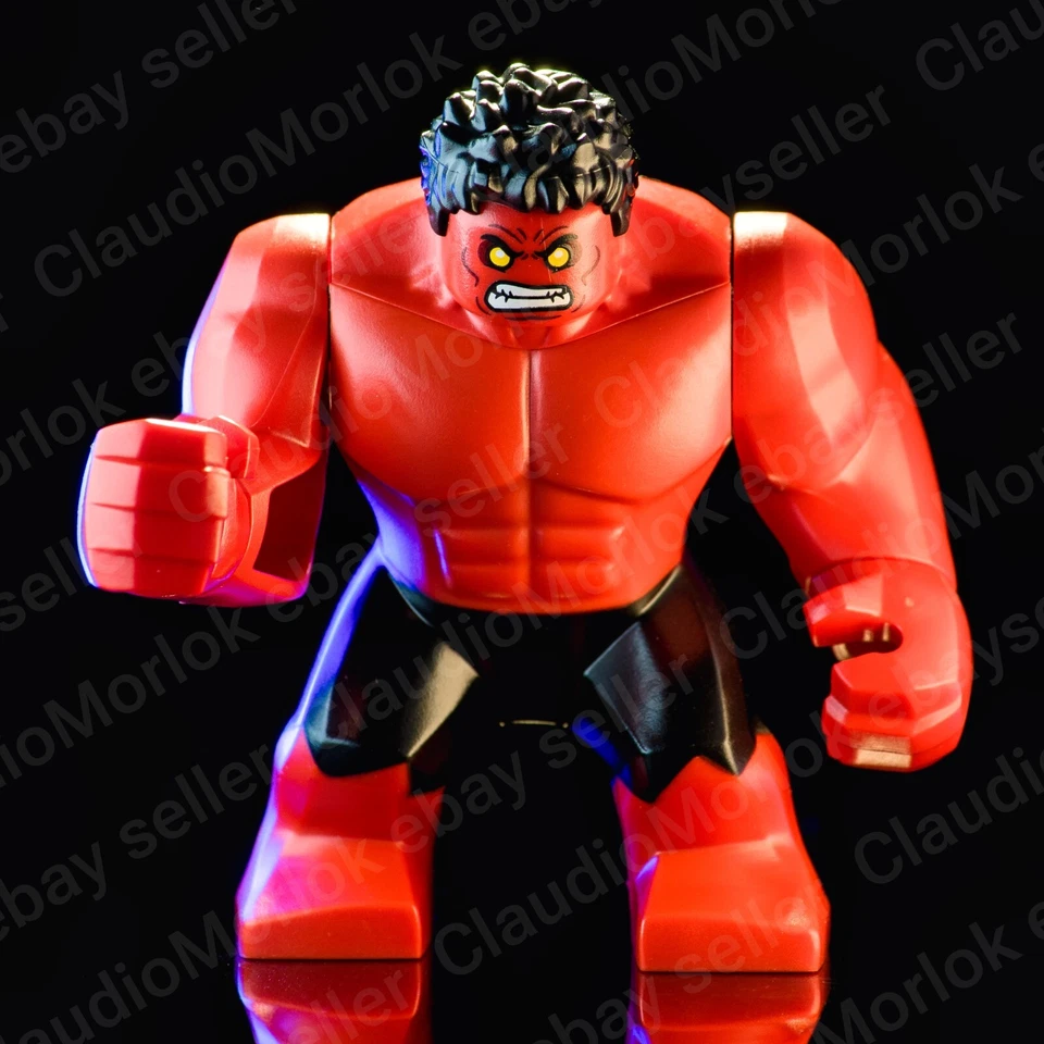 ⭐ LEGO Red Hulk sh370 Minifigure Hulk Marvel sh0370 Avengers Super Heroes 76078 - Immagine 2 di 4