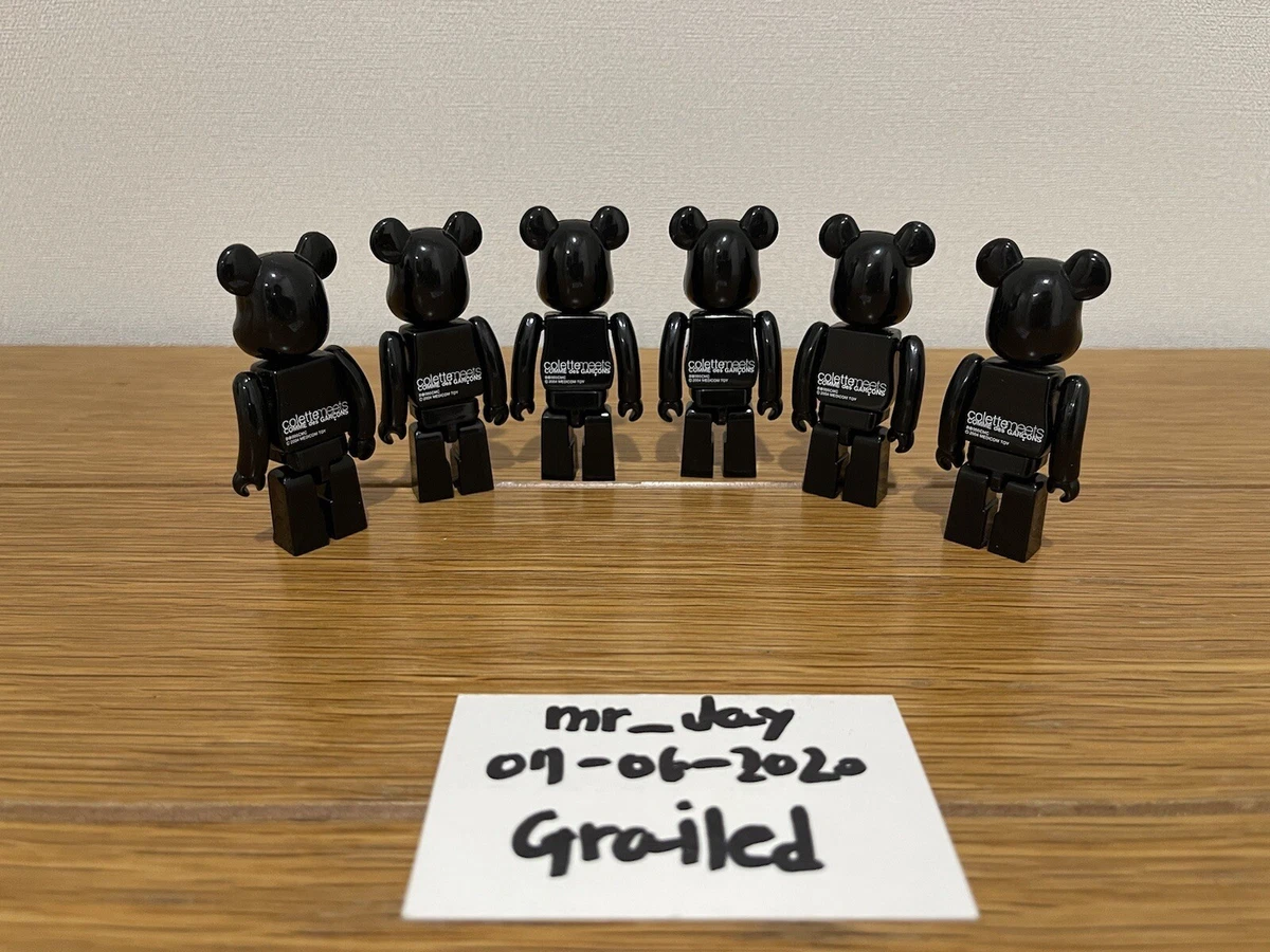 Comme Des Garcons x Colette x BE@RBRICK Black 100% 5 SET | eBay