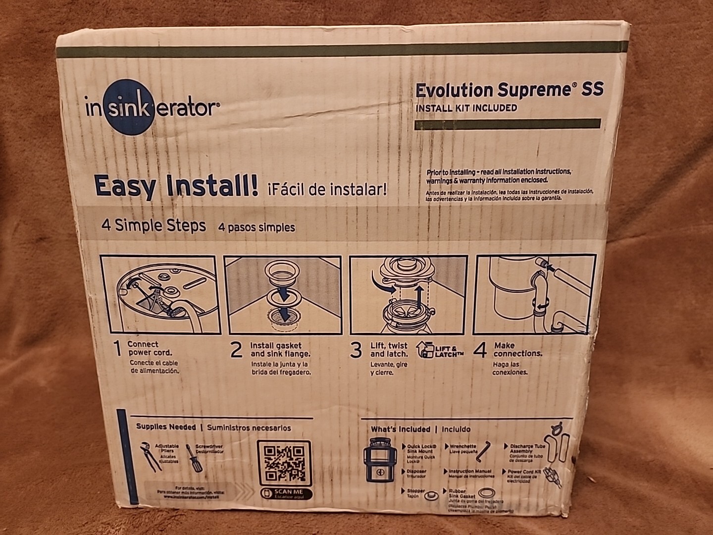 Insinkerator Evolution Supreme SS 1 HP Quiet Series Lift &