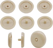 Universal Fit Safety Belt Stopper Kit - 5 Sets, Beige Plastic Buckle Stopper