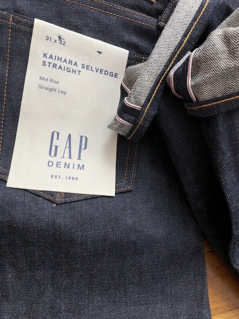 gap mens selvedge jeans