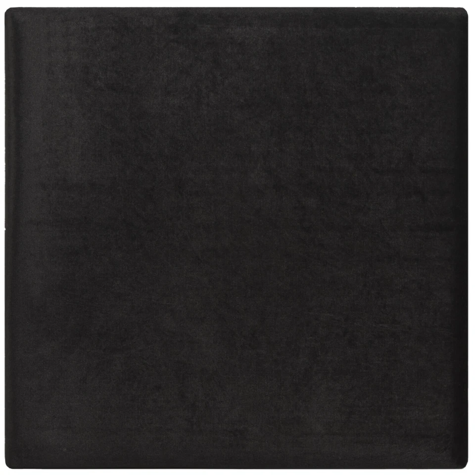 SAFAVIEH Rowan Contemporary Glam Velvet Square Ottoman | Black | - Image 4 of 4
