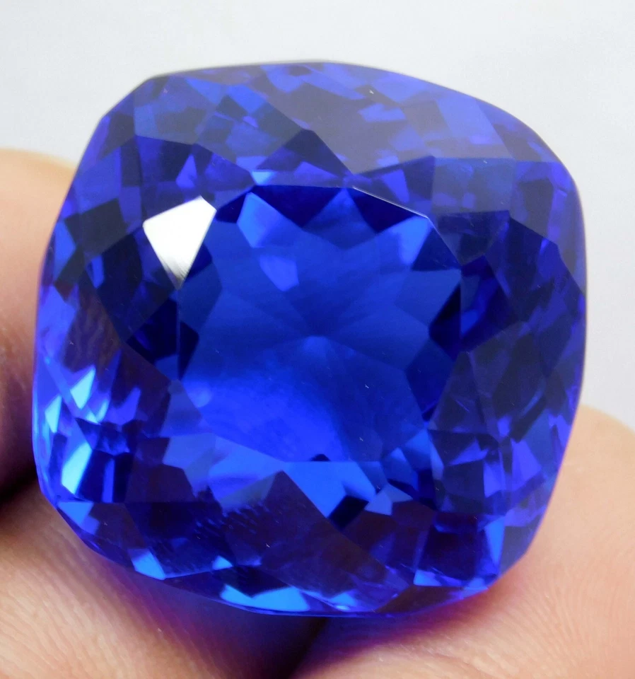 93.10 Ct Natural Blue Tanzania Of Tanzanite Cushion Cut Loose Gemstone Certified - Image 3 of 4
