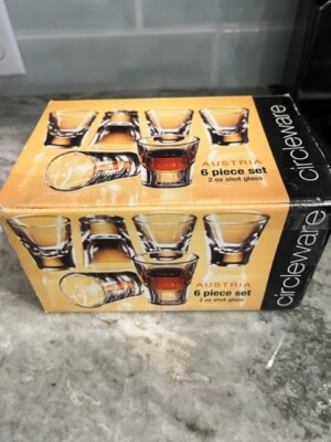 Circleware Austria 6 Piece 2 oz Shot Glasses NEW