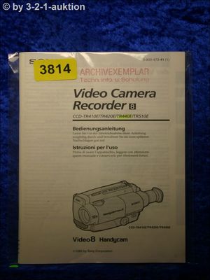 Sony Bedienungsanleitung CCD TR410E/TR420E /TR440E /TR510E (#3814)