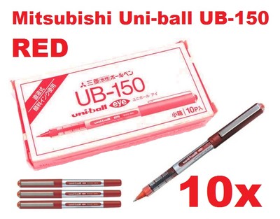 10x RED Uni-ball Eye Micro Pen Made in Japan UB-150 Uniball