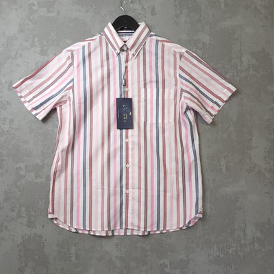Blue Harbour Hemd Herren M Mehrfarbig Gestreift Kurzarm Freizeit Button-Down