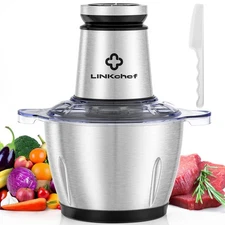 Food Processor Small, 10 Cup Food Chopper with Container, 2.3L 600W Meat Grin...