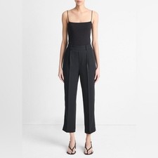 Vince. Large black trouser pants pull on elastic back waist women  s 325 work