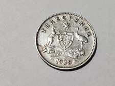 1928 Australia 3 Pence  .925 Silver