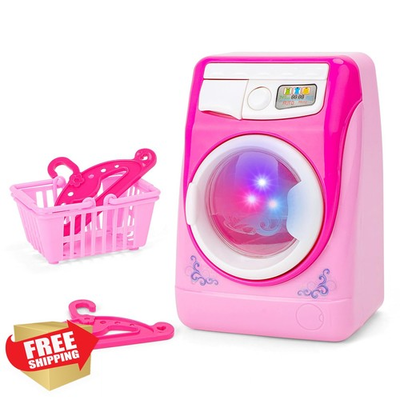 #ad #ad deAO Washing Machine Toy Dollhouse Furniture Pretend Play Laundry Set $56.99