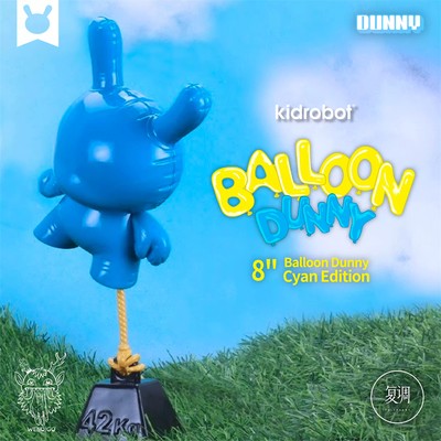 Kidrobot BALLOON DUNNY Cyan Edition Limited Fashion Figure 20cm New In  Stock