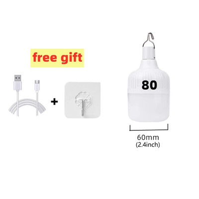 Portable Outdoor BBQ Camping Lights USB Rechargeable Lamp LED Emergency Bulb Hoo