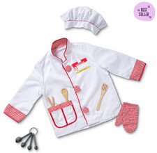 Melissa  Doug Chef Cook Costume Dress Up Role Play Set 3-6 Years 99G