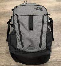 The North Face Surge Backpack Gray Padded Large FlexVent Laptop Outdoor