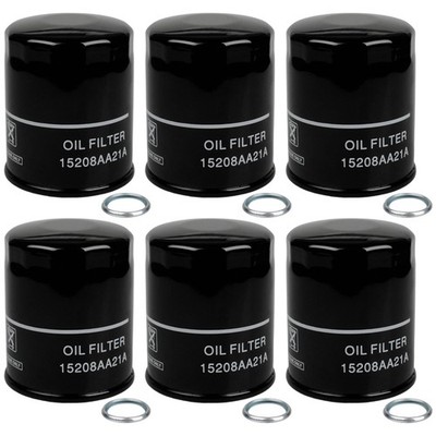 6X 15208AA21A Engine Oil Filter Fit for Subaru Outback Legacy Impreza 2011-2025