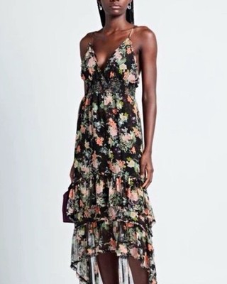 Alice + Olivia Women's Black Long Dress sz 2 new