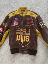 Vintage UPS Dale Jarrett #88 NASCAR Racing bomber jacket JH DESIGN size M