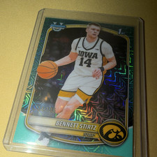 Bowman Chrome U 1st Bowman NCAA Basketball Bennett Stirtz Iowa Hawkeyes 4 Lot