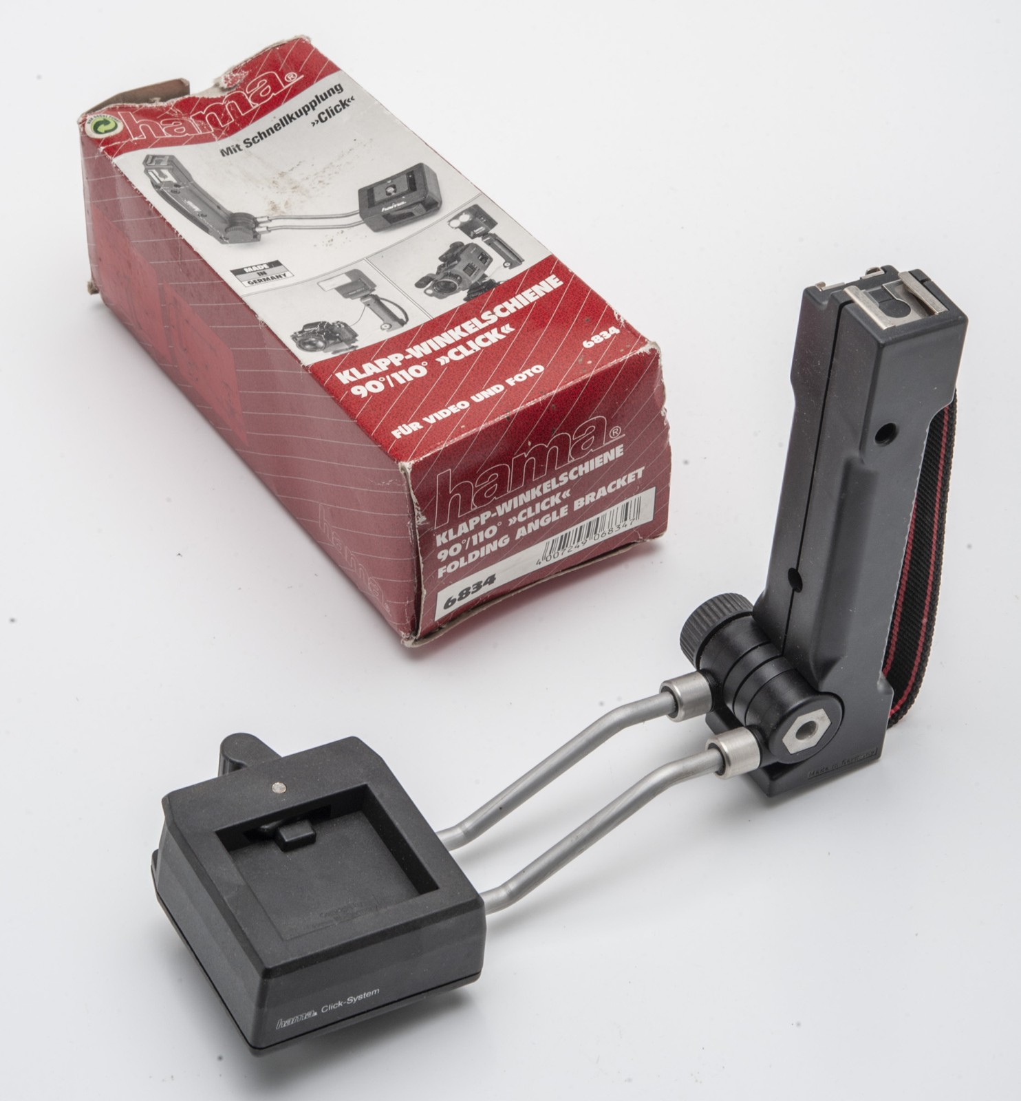 Hama 6834 90° / 110° Click Klapp-Winkelschiene Blitzschiene Angle Bracket