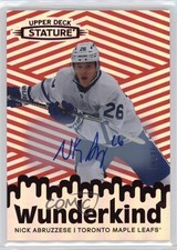 2022-23 Upper Deck Stature Wunderkind Red 9/10 Nicholas Abruzzese Nick Auto ki6