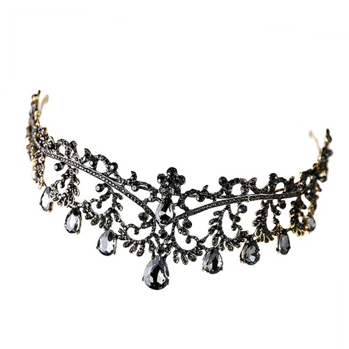 Corona Re In Cristallo E Strass Con Placcato Argento - Carnevale Halloween 5" - Foto 2