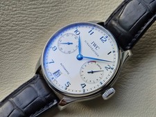 IWC SHAFFHAUSEN Portuguese Portugieser 7 Days 5001-07 Blue Hands Calibre 51011 4