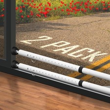 Adjustable Sliding Door Security Bar 18.5-51" - Window Stopper, 2 Pack, Rubber T