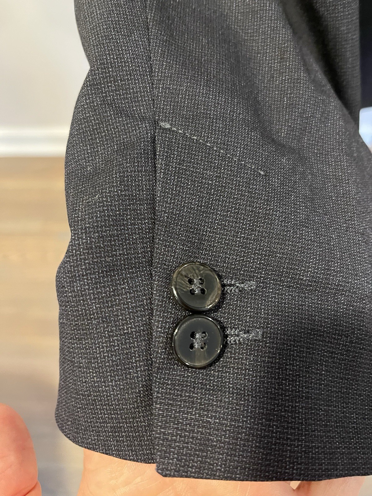 Zara Basic Collection Blazer Size 12 Charcoal Mic… - image 7