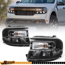 For Ford Maverick 2022-2024 Black Wo Led Drl Headlights Led Headlamps W Bulbs For Ford Maverick 2022-2024 Black Wo Led Drl Headlights Led Headlamps W Bulbs