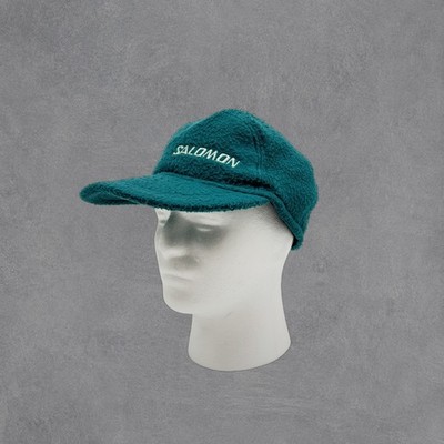 Vintage Salomon Cap Mütze Herren Large Türkis Blau Fleece Gorpcore Outdoor Y2K