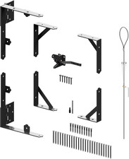 Gate Corner Brace Kit w Self Locking Latch Heavy Duty Wood Gate Repair