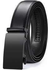 Men's Leather Belt - Adjustable Dress  Casual Belt