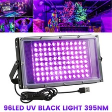 96LED Black Light, Powerful UV Spotlight, 395nm UV Lamp for Christmas Lights