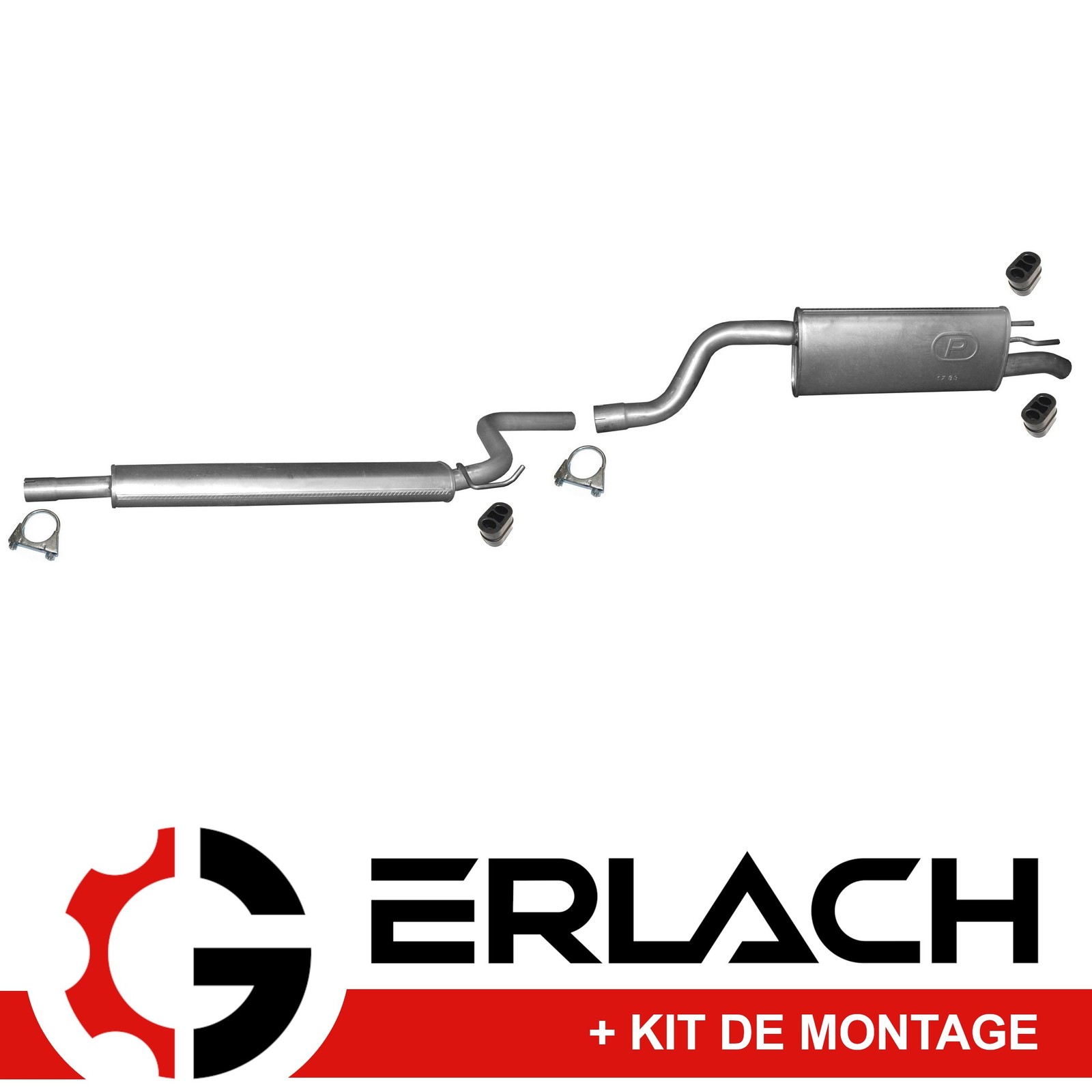 Silencieux arrière Opel Meriva B 1.4 en acier aluminisé haute résistance thermique