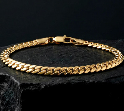 Heavy Men's 14k Gold Stamped Miami Cuban Link Bracelet 8'' Inches 5MM