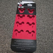 Disney Mickey Mouse Silicone Ice Cube Trays Set Of 2 Candy Mold Red