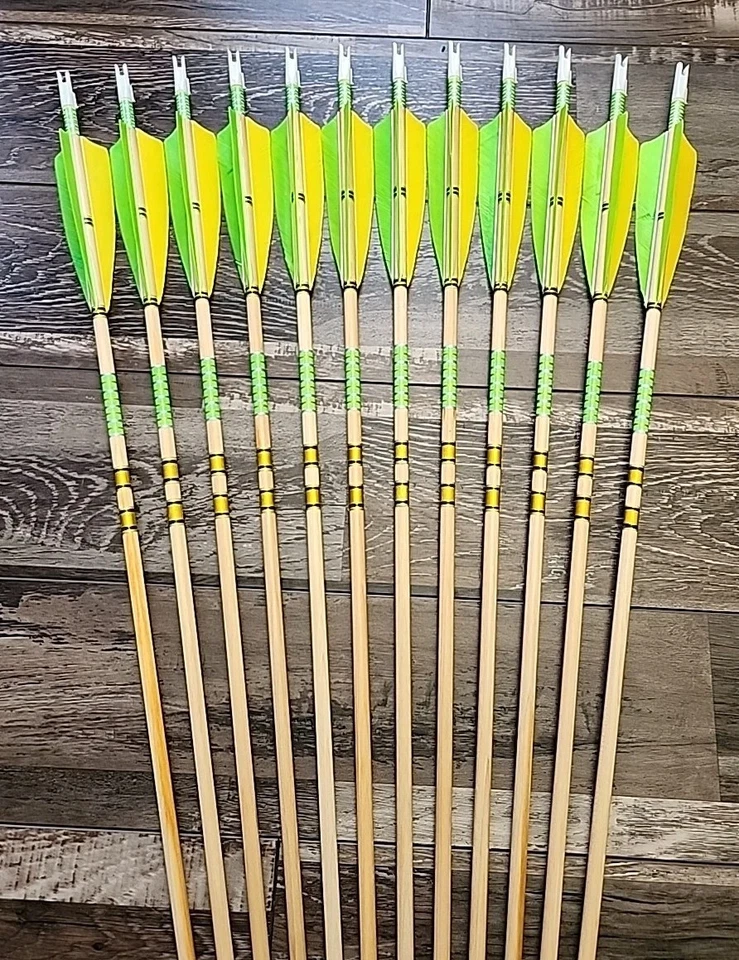 1dz 31" Cedar Arrows 11/32" Right Wing Fletch 5" 40-50# With 130gn Field Points - Image 2 of 4