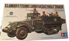 TAMIYA 1/35 US ARMORED PERSONNEL CARRIER M3A2 HALF-TRACK kit 35070 JAPAN