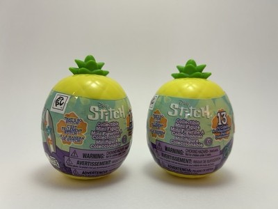 Lot Of 2 Disney Stitch Collectible Mini Figures Surprise Pineapple New Unopened