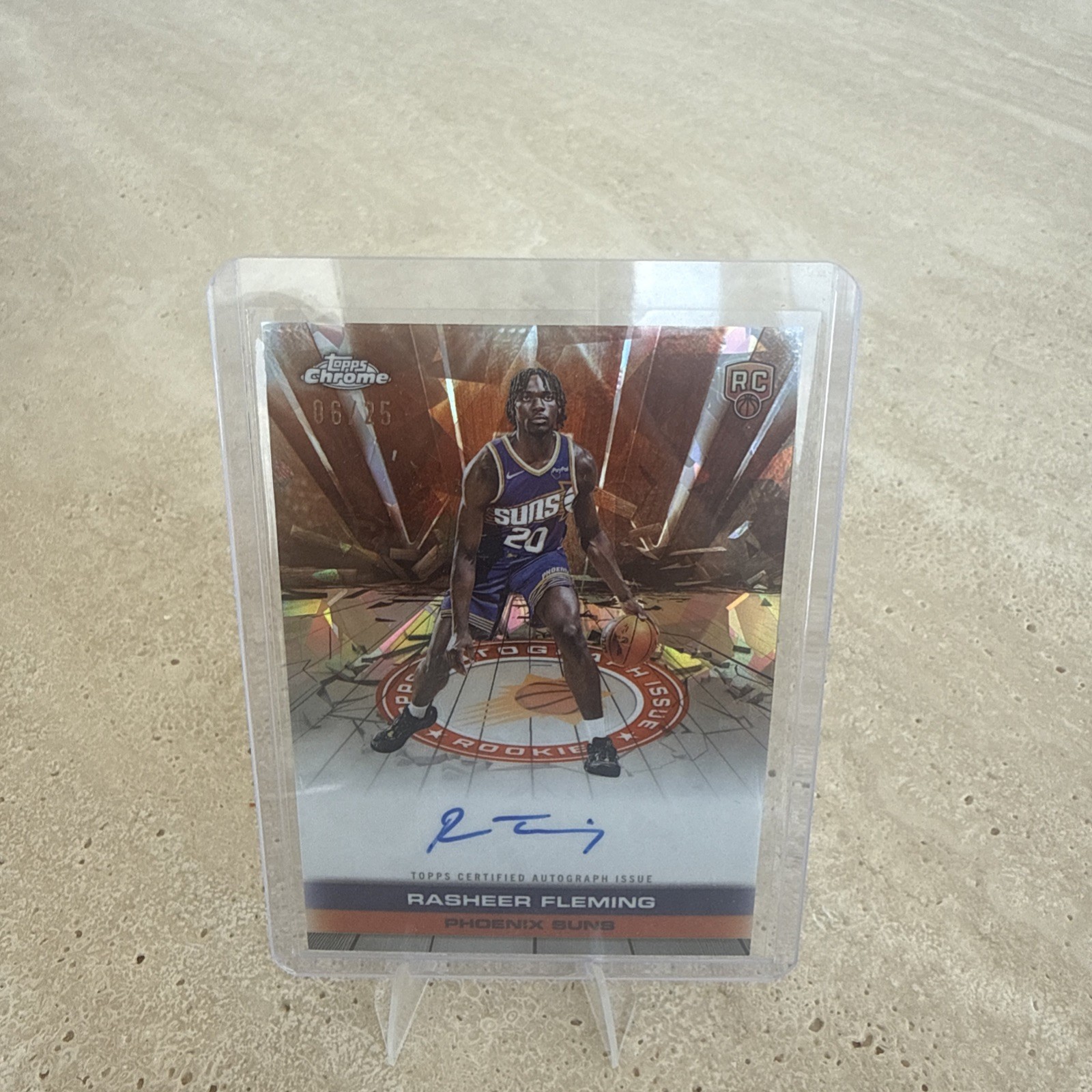 2025-26 Topps Chrome  Certified Autograph Issue Orange /25 Rasheer Fleming