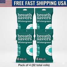 4Pack Breath Savers Wintergreen Flavored Sugar Free Breath Mints, 0.75 oz 8 t