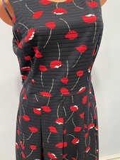 Tommy Hilfiger navy blue floral pleated dress size 12